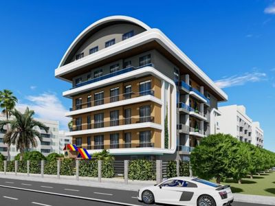 p1798, Аланья, квартиры на продажу в комплексе на этапе стройки 