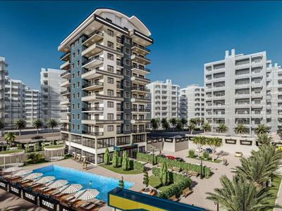 P570 Апартаменты в новом жилом комплексе на побережье Средиземного моря, Авсаллар